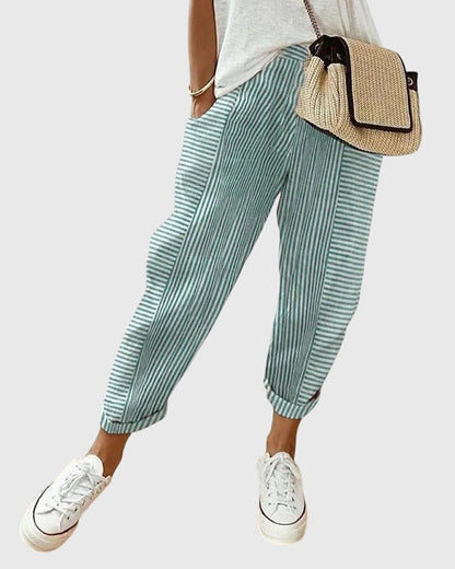 Bonnie | Striped Tapered Trousers