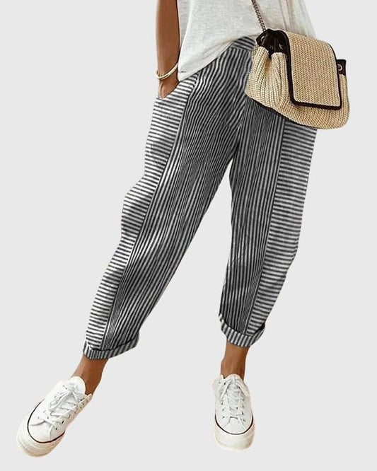 Bonnie | Striped Tapered Trousers