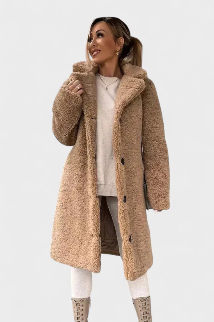 Bonnie | Camel Teddy Long Coat