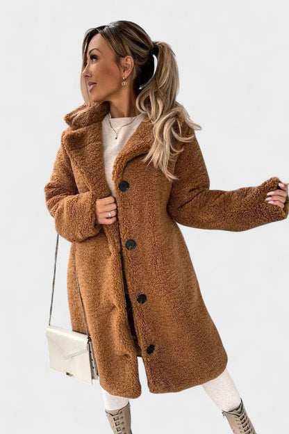 Bonnie | Camel Teddy Long Coat