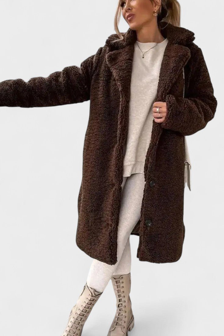 Bonnie | Camel Teddy Long Coat