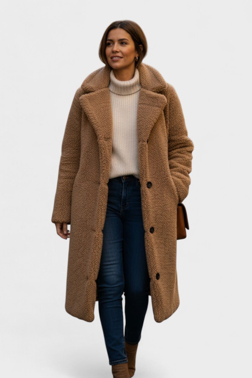 Bonnie | Camel Teddy Long Coat