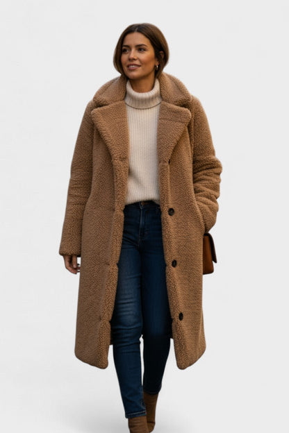 Bonnie | Camel Teddy Long Coat