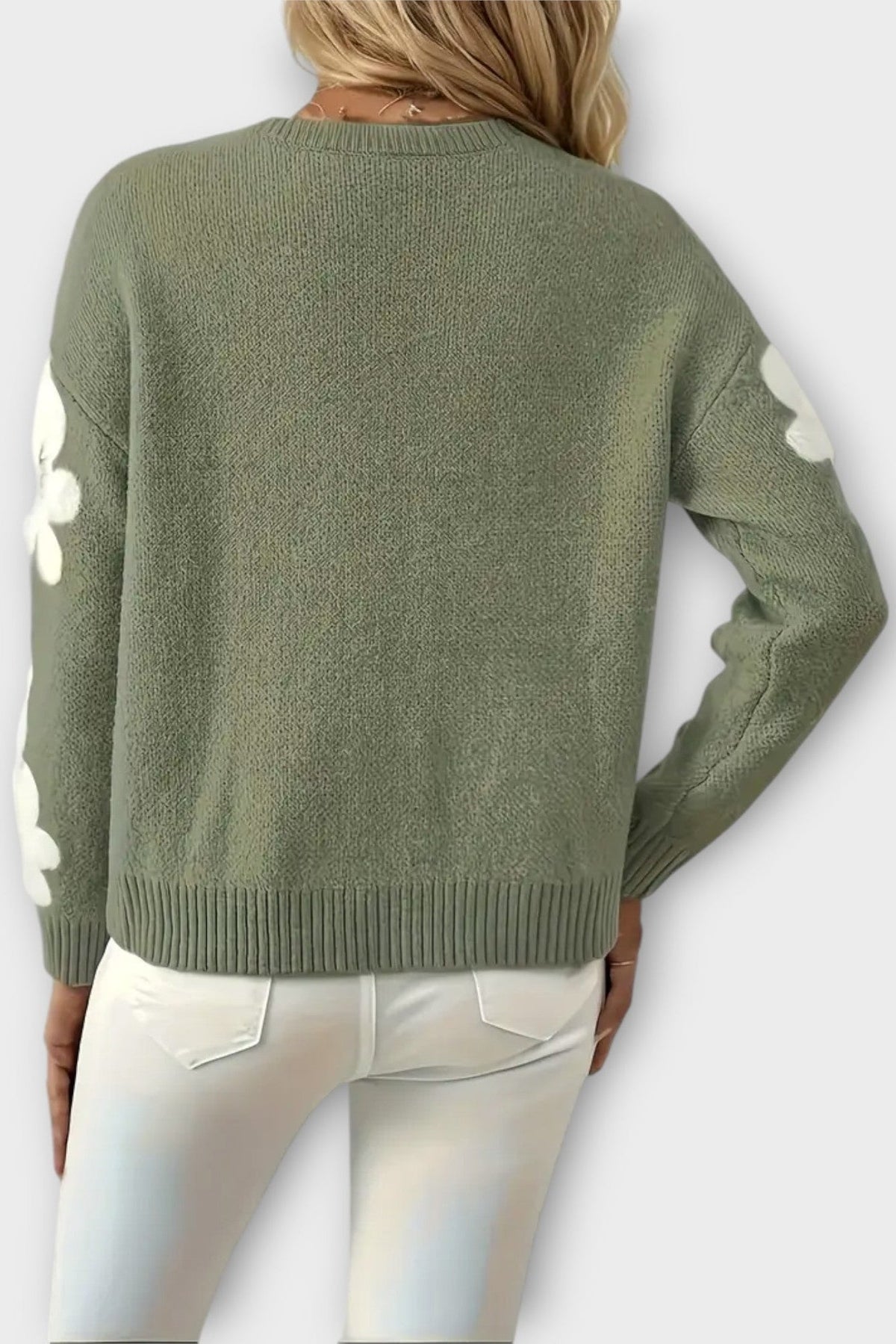 Bonnie | Sage Floral-Sleeve Jumper