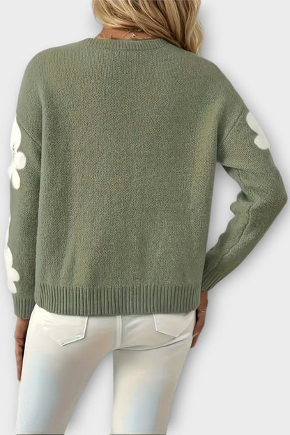 Bonnie | Sage Floral-Sleeve Jumper