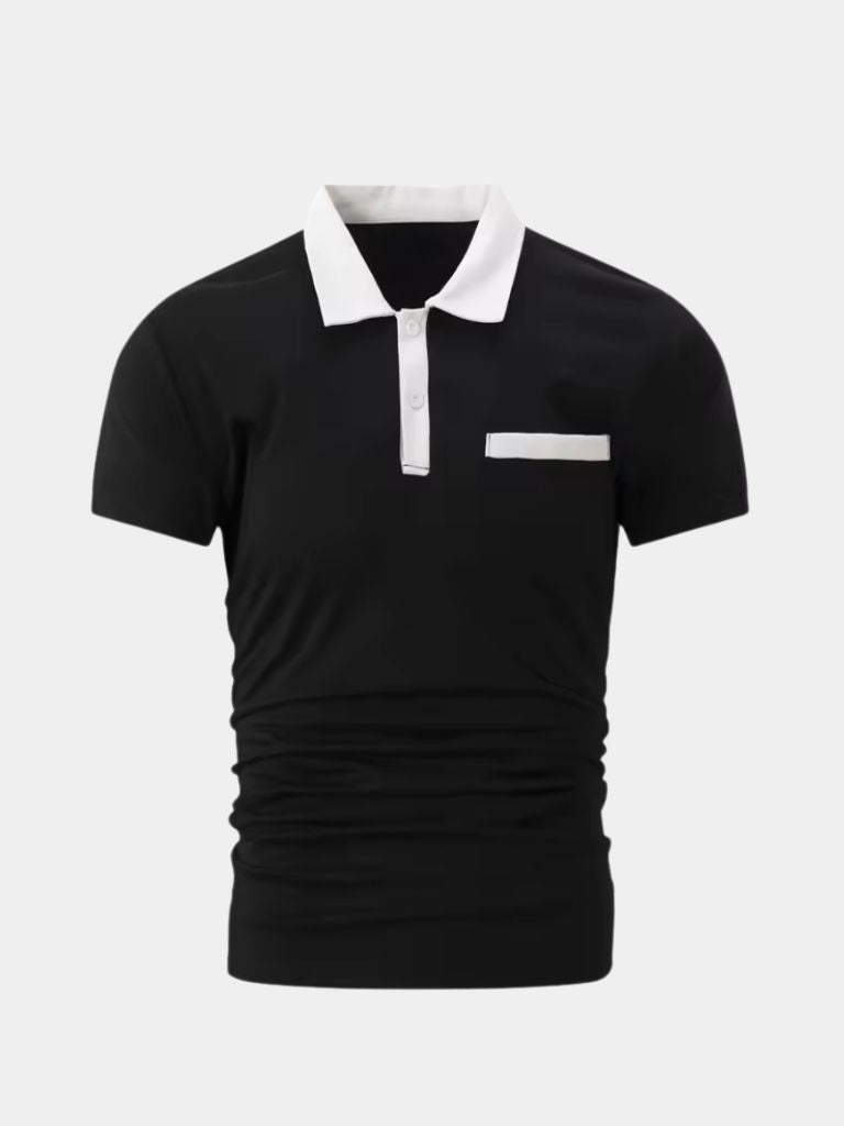 Bruce | Contrast-Collar Polo Shirt