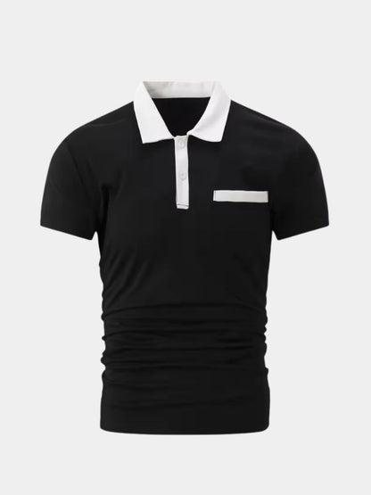 Bruce | Contrast-Collar Polo Shirt