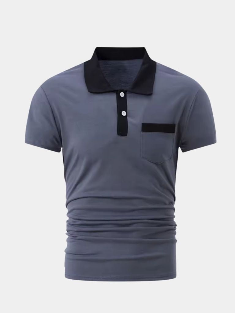 Bruce | Contrast-Collar Polo Shirt