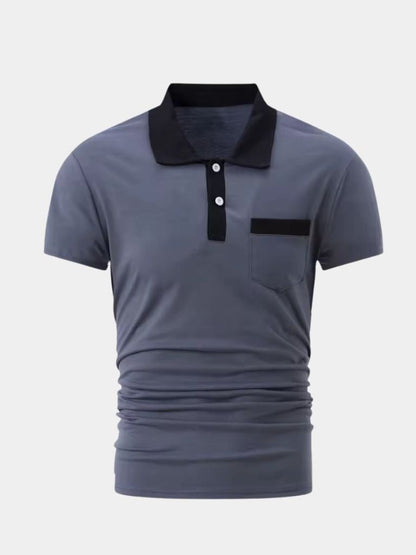 Bruce | Contrast-Collar Polo Shirt