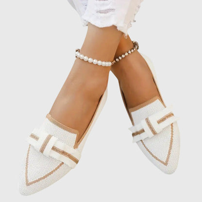 Betty | Black Pointed Buckle Loafers