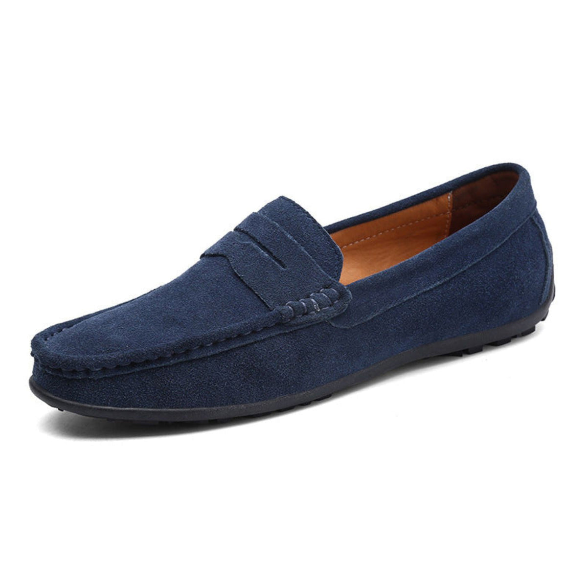 Graham | Soft Blue Suede Loafers