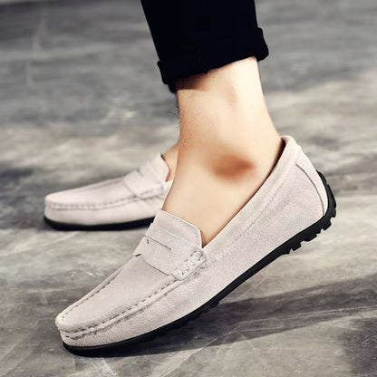 Graham | Soft Blue Suede Loafers