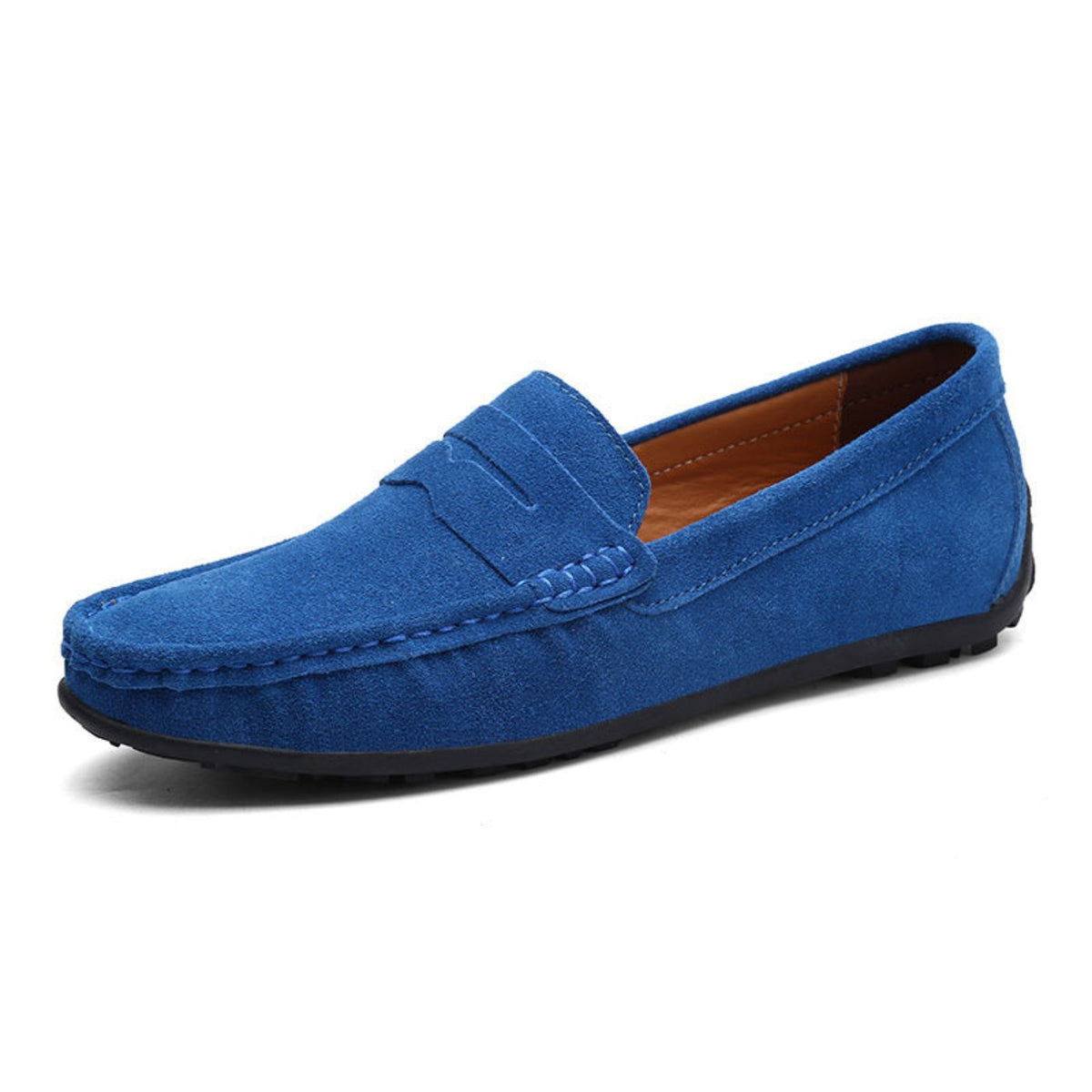 Graham | Soft Blue Suede Loafers