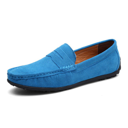 Graham | Soft Blue Suede Loafers
