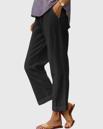 Bernadette | White Relaxed Tailored Trousers