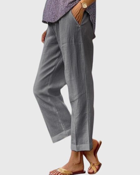 Bernadette | White Relaxed Tailored Trousers