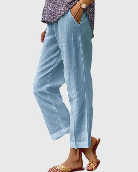 Bernadette | White Relaxed Tailored Trousers