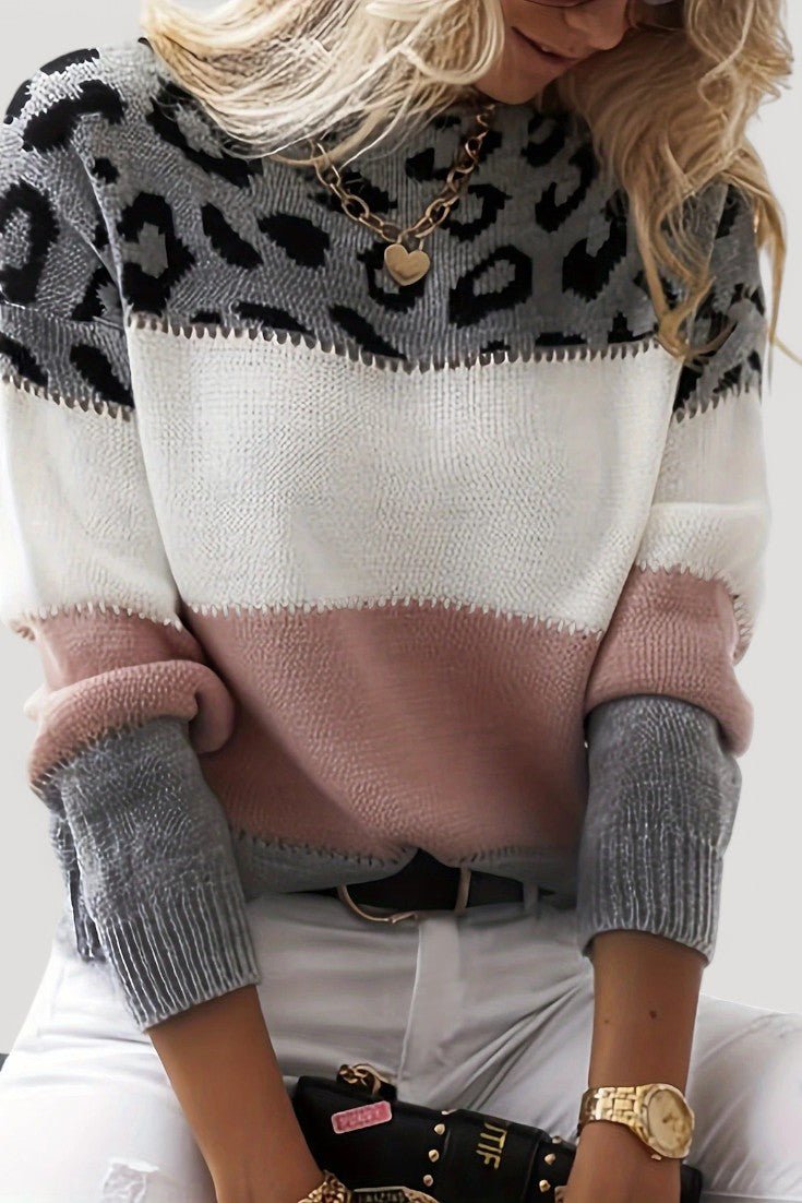 Bernadette | Monochrome Colour-Block Jumper