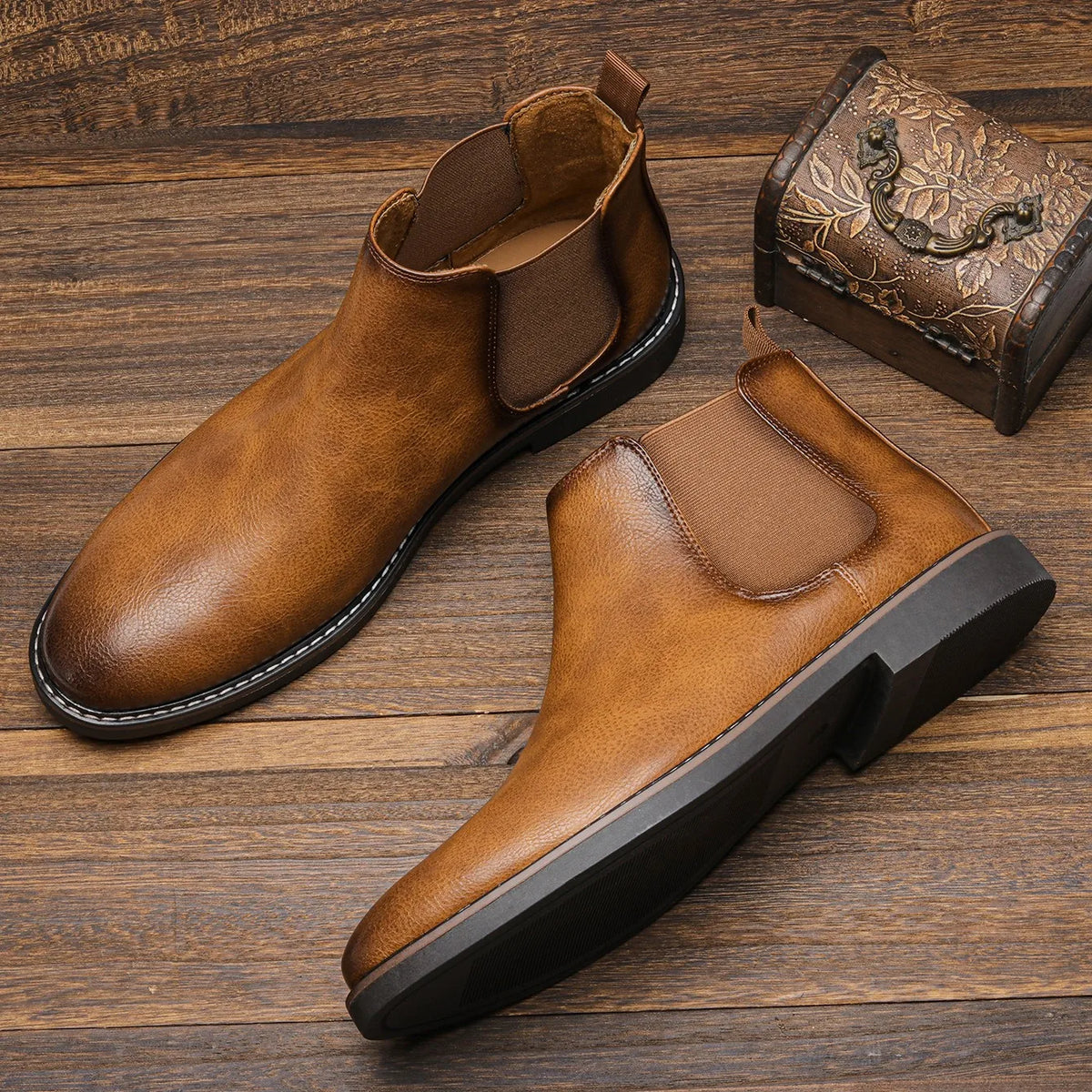 Brandon | Brown Classic Chelsea Boots