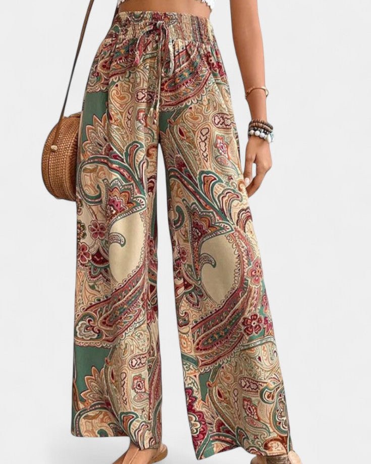Bridget | Paisley Wide-Leg Trousers