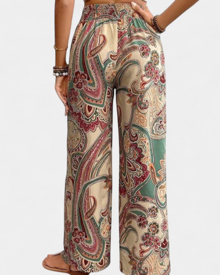 Bridget | Paisley Wide-Leg Trousers