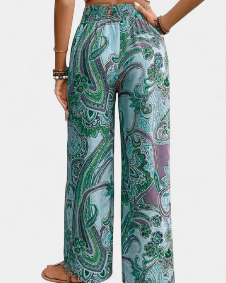 Bridget | Paisley Wide-Leg Trousers
