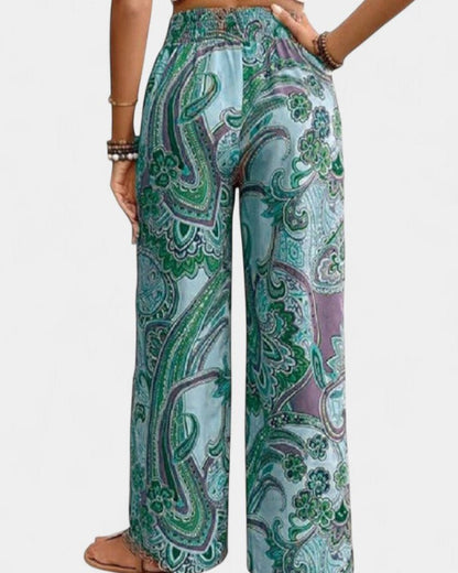 Bridget | Paisley Wide-Leg Trousers