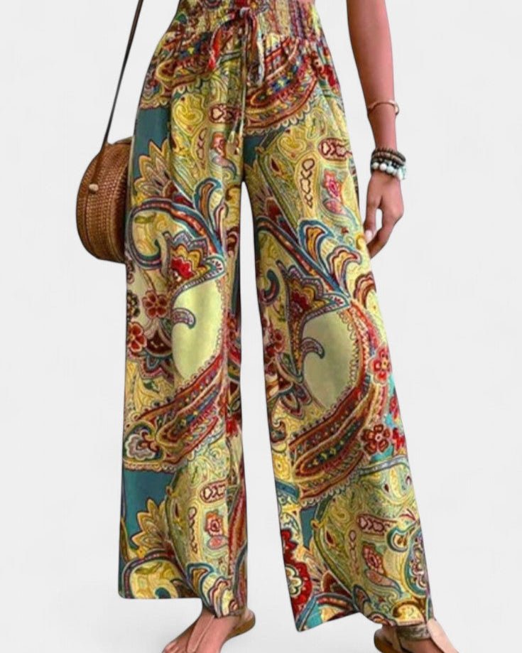 Bridget | Paisley Wide-Leg Trousers