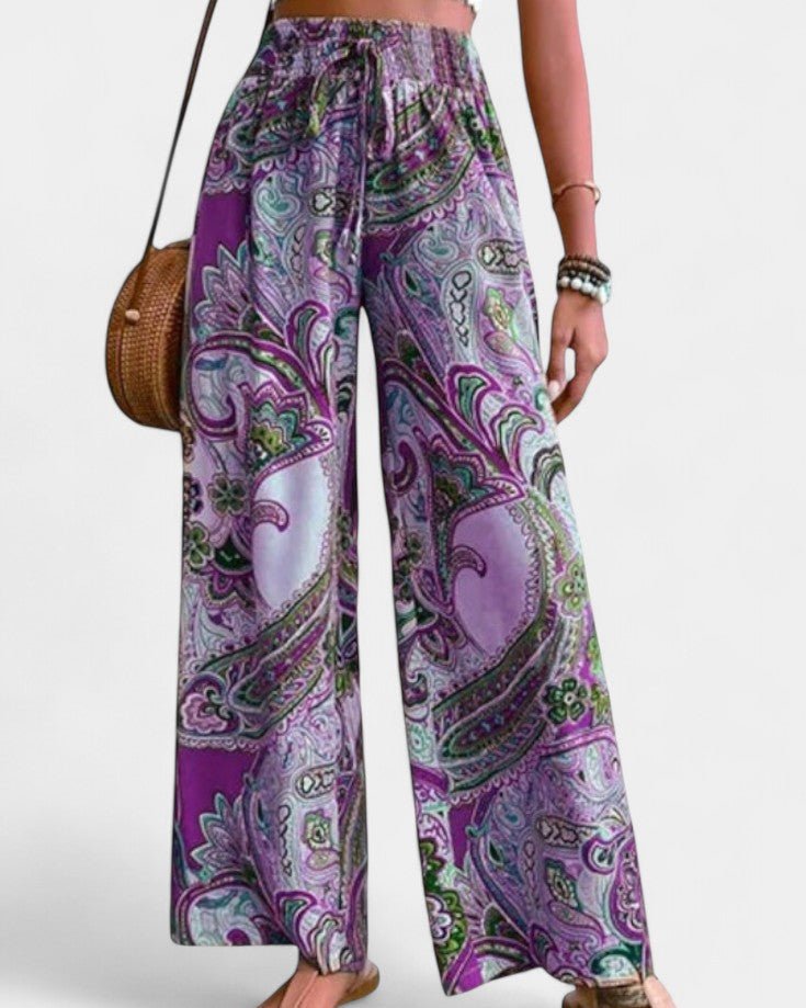 Bridget | Paisley Wide-Leg Trousers