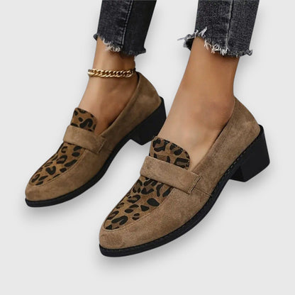 Barbara | Brown Animal Print Loafers