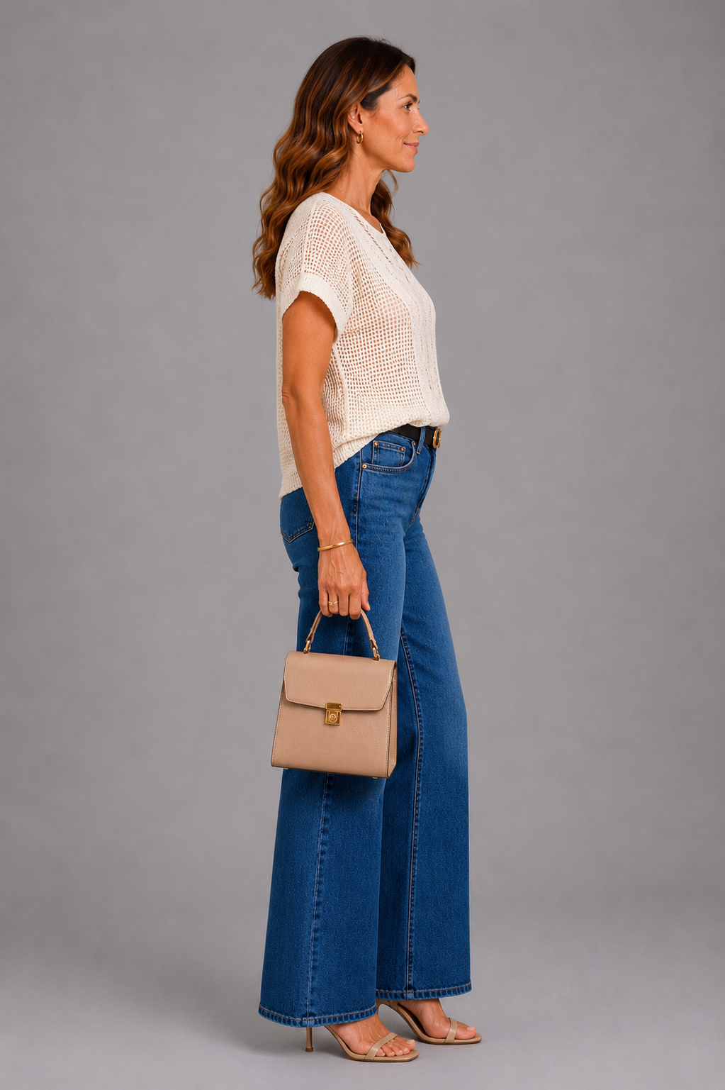 Cara | Cream Crochet Knit Top