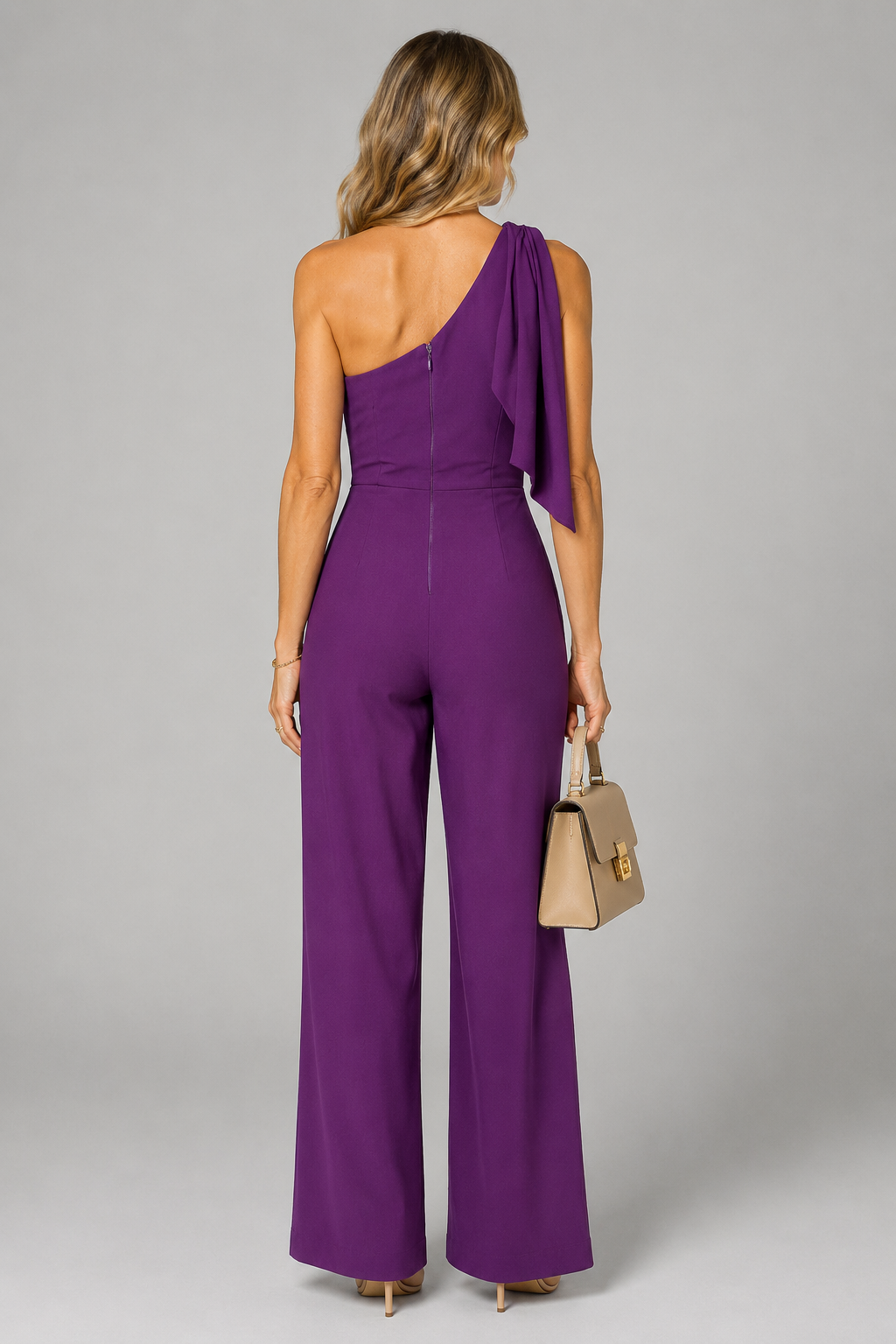 Viola | Purple One-Shoulder Jumpsuit