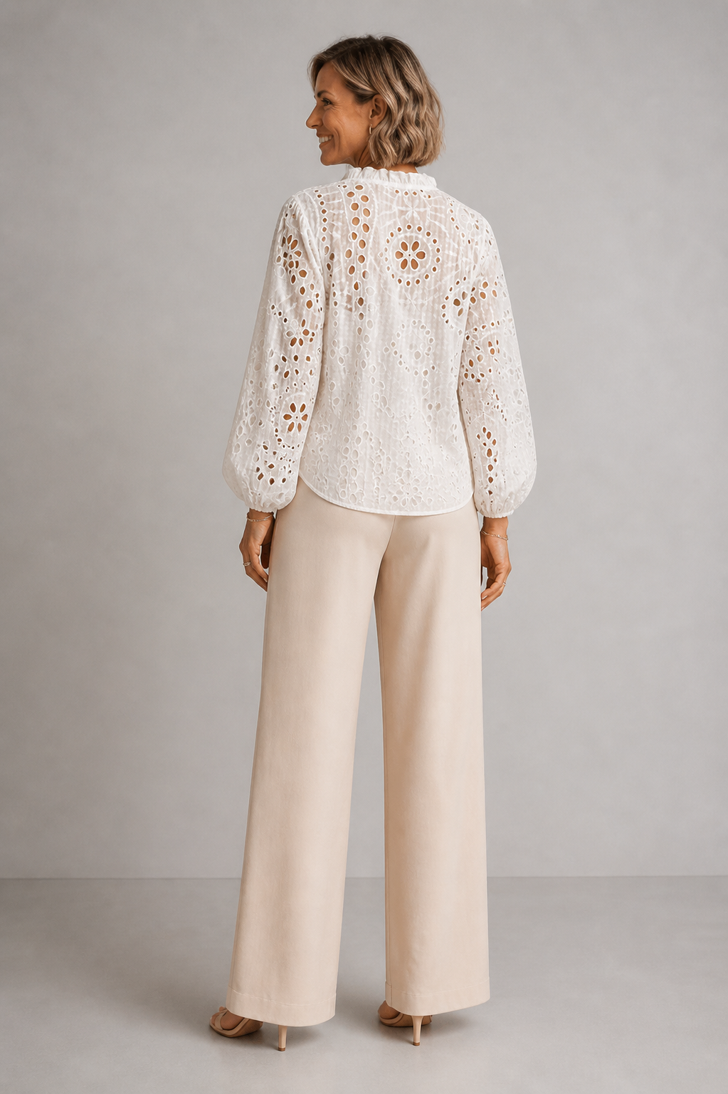 Frances | White Broderie Blouse