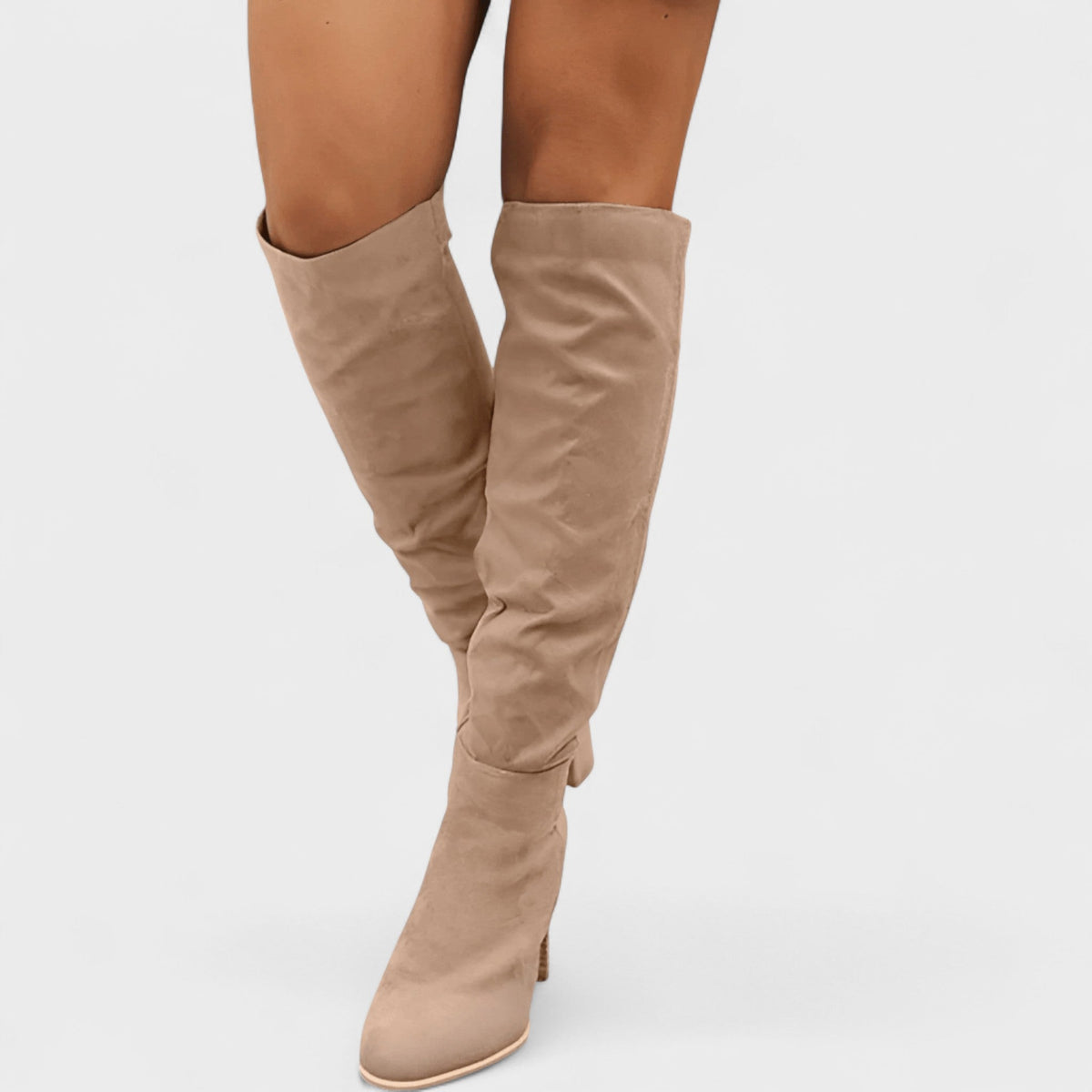 Kelly | Taupe Over-the-Knee Boots