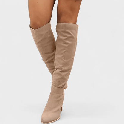 Kelly | Taupe Over-the-Knee Boots