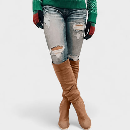 Kelly | Taupe Over-the-Knee Boots