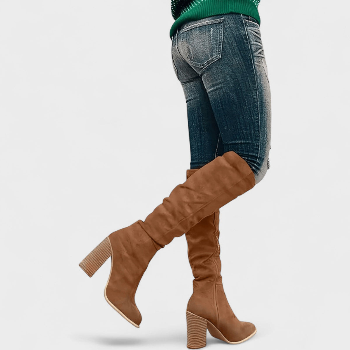 Kelly | Taupe Over-the-Knee Boots