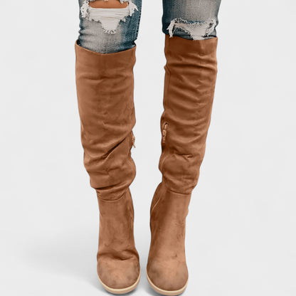 Kelly | Taupe Over-the-Knee Boots