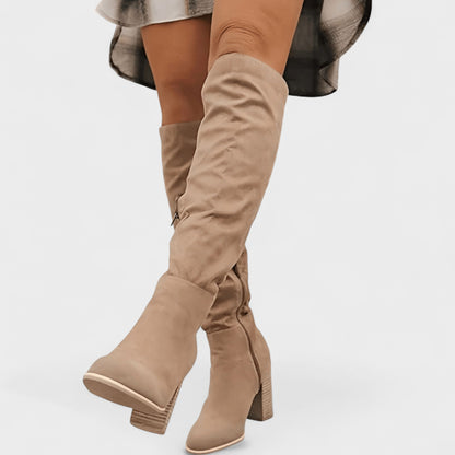 Kelly | Taupe Over-the-Knee Boots
