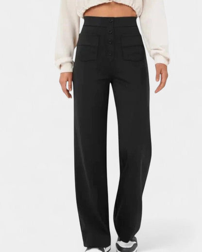Camilla | Teal Tailored Wide-Leg Trousers