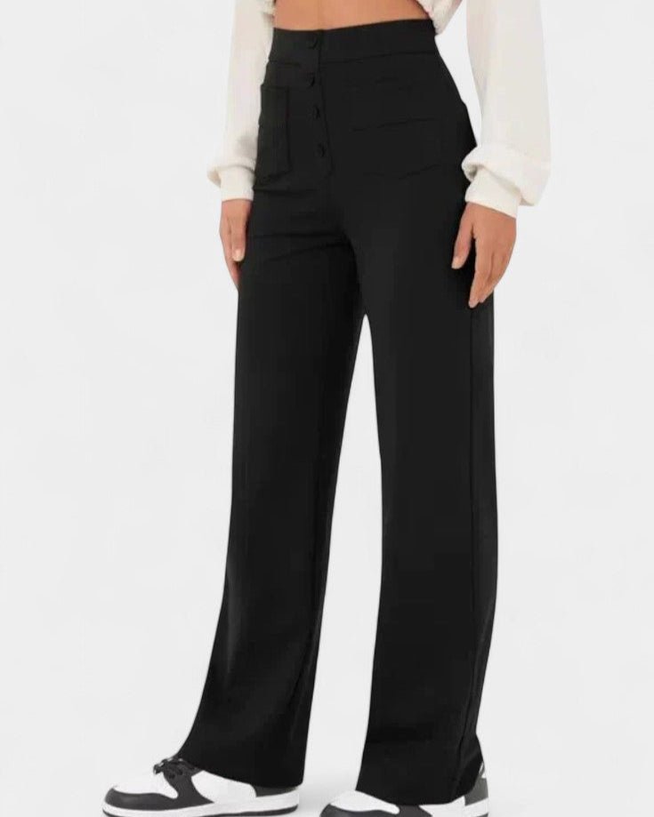 Camilla | Teal Tailored Wide-Leg Trousers