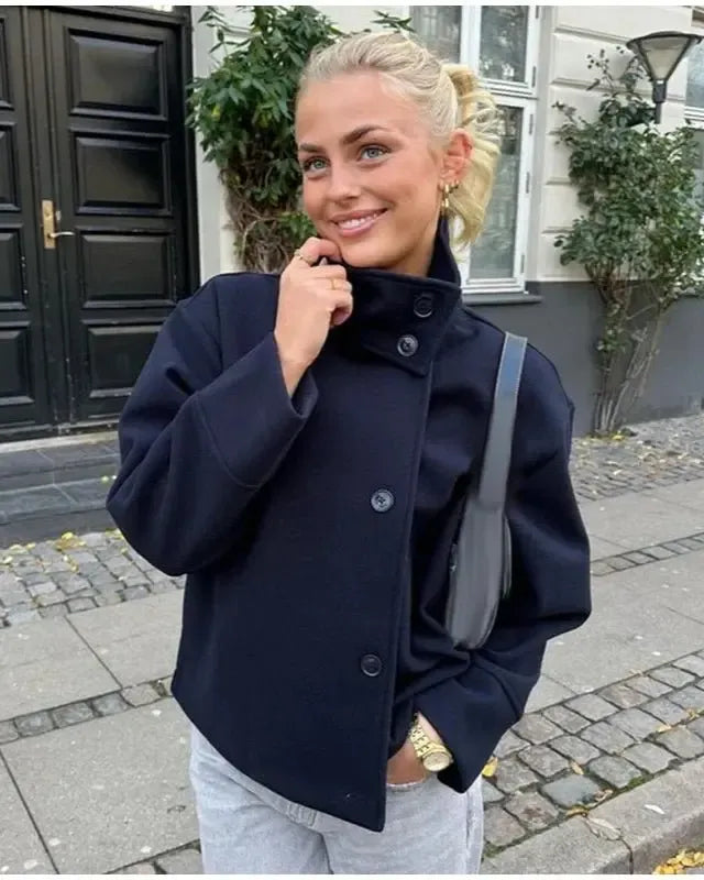 Camilla | High-Neck Button Jacket
