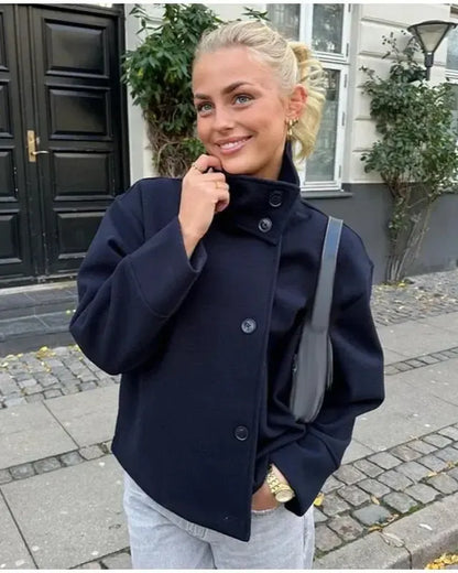 Camilla | High-Neck Button Jacket