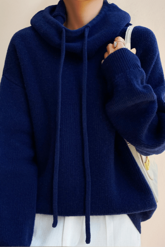 Carla | Olive Hooded Knit Jumper