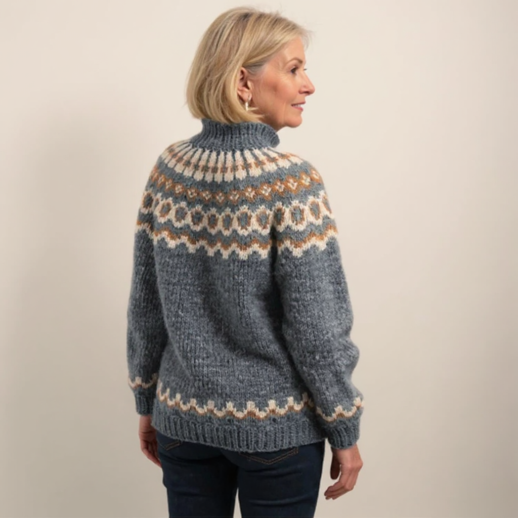 Carla | Brown & Orange Fair Isle Jumper