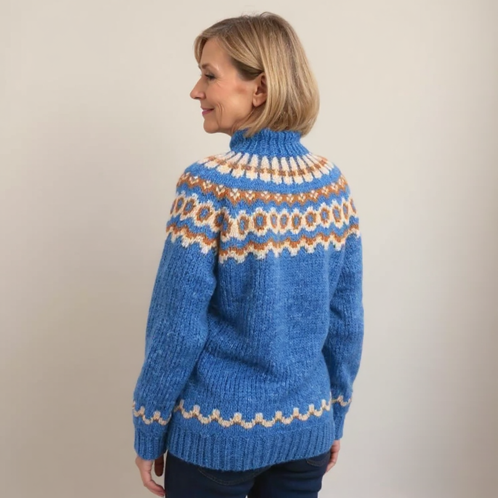Carla | Brown & Orange Fair Isle Jumper