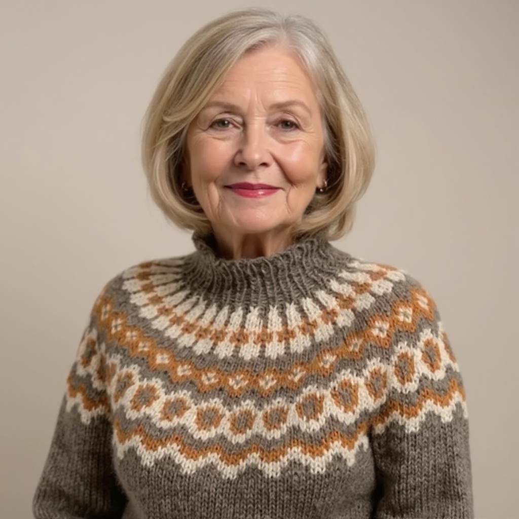 Carla | Brown & Orange Fair Isle Jumper