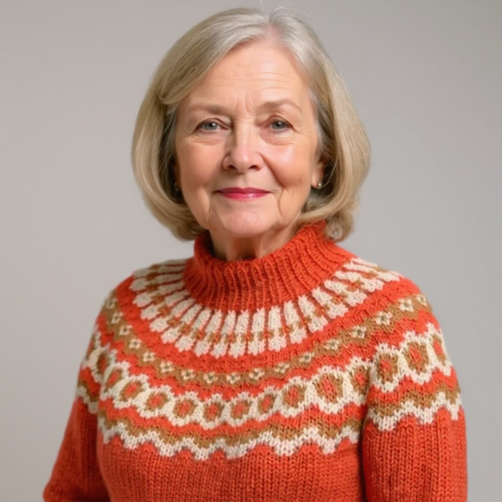 Carla | Brown & Orange Fair Isle Jumper