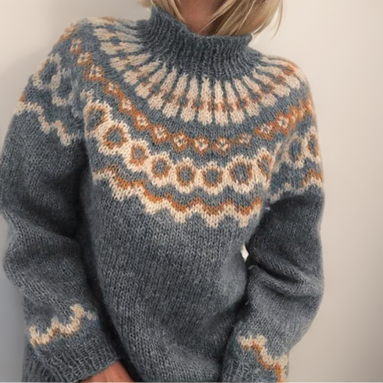 Carla | Brown & Orange Fair Isle Jumper