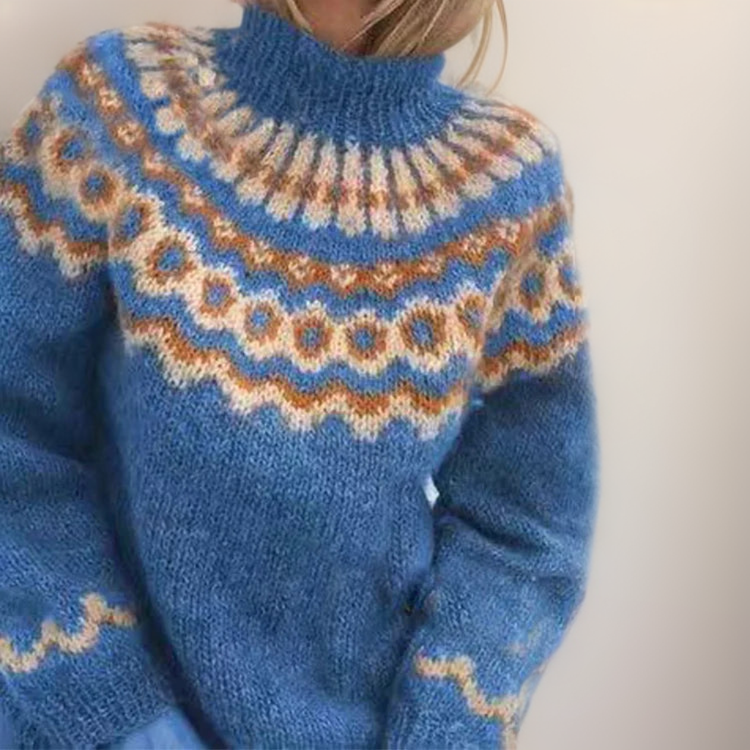 Carla | Brown & Orange Fair Isle Jumper